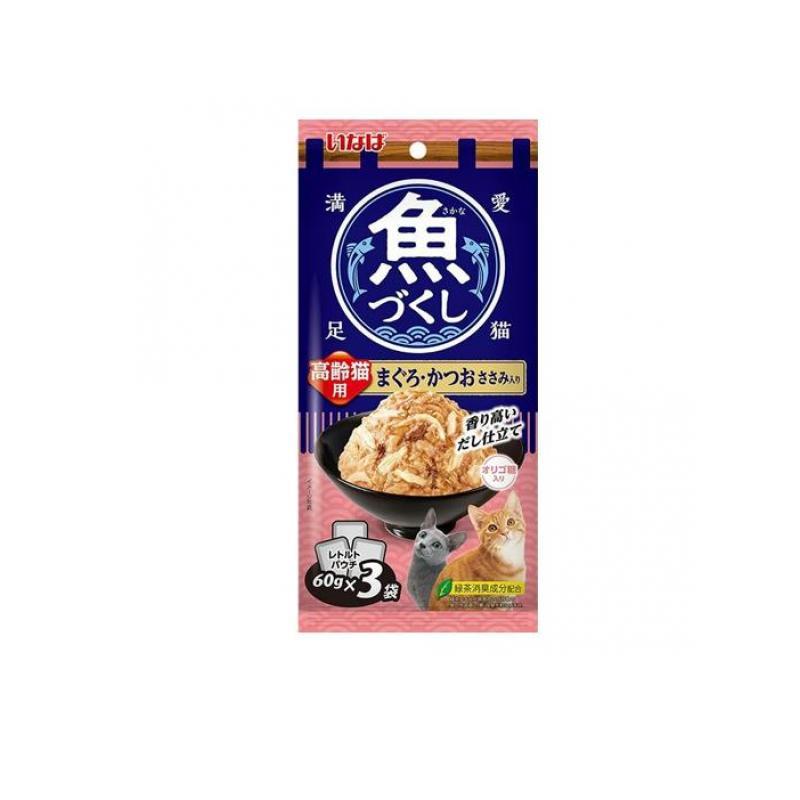 いなば 魚づくし まぐろ・かつお かつお節入り&いか入り2種 60g×144袋 いなば 魚づくし まぐろ・かつお かつお節入り 60g×3袋 TCR-174