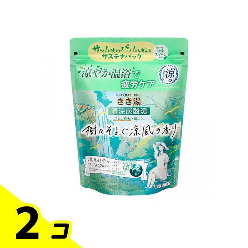 きき湯 清涼炭酸湯 樹々そよぐ涼風の香り 約12回分 360g 2個セット | バスクリン