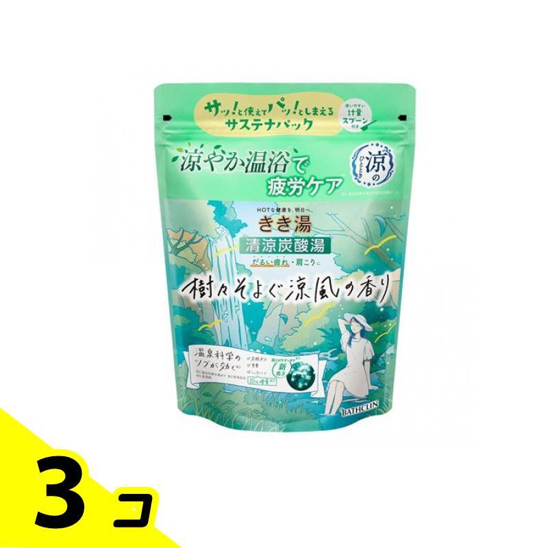 きき湯 清涼炭酸湯 樹々そよぐ涼風の香り 約12回分 360g 3個セット | バスクリン
