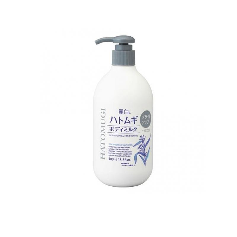 熊野油脂 麗白 ハトムギ ブライトアップ ボディミルク ポンプ 400mL (1