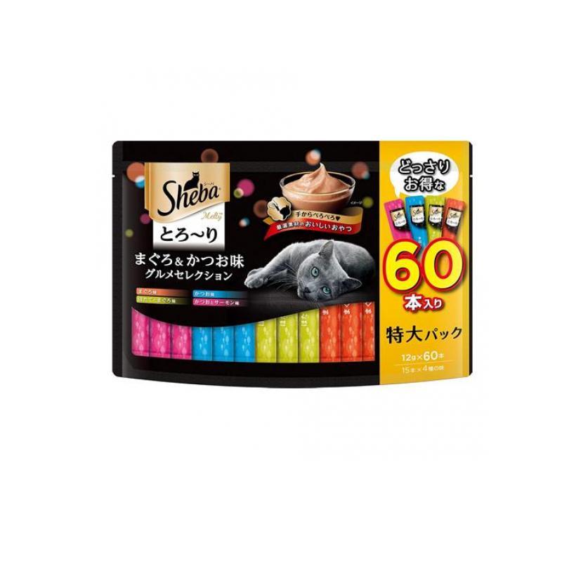 シーバ　とろーり　まぐろ&かつお味グルメセレクション　12g 60本入　１２袋 シーバ とろ～りメルティ まぐろ＆かつお味グルメセレクション