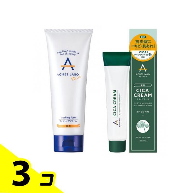 3個セット クーポン有 アクネスラボ 薬用ニキビケア ウォッシングフォーム 思春期用 150g ＆薬用CICAクリーム 60g アクネスラボ 薬用ニキビケア ウォッシングフォーム 思春期用 150g
