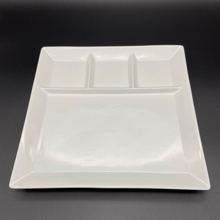ランチプレート お皿 仕切り 白仕切付皿 25cm ワンプレート キッズ 食器 陶器 白いうつわ｜minopota｜02