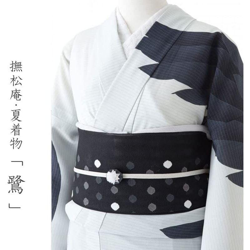 撫松庵 絵羽 鷺 オフ白 黒 鳥 セオアルファ 撫松庵 セオアルファ