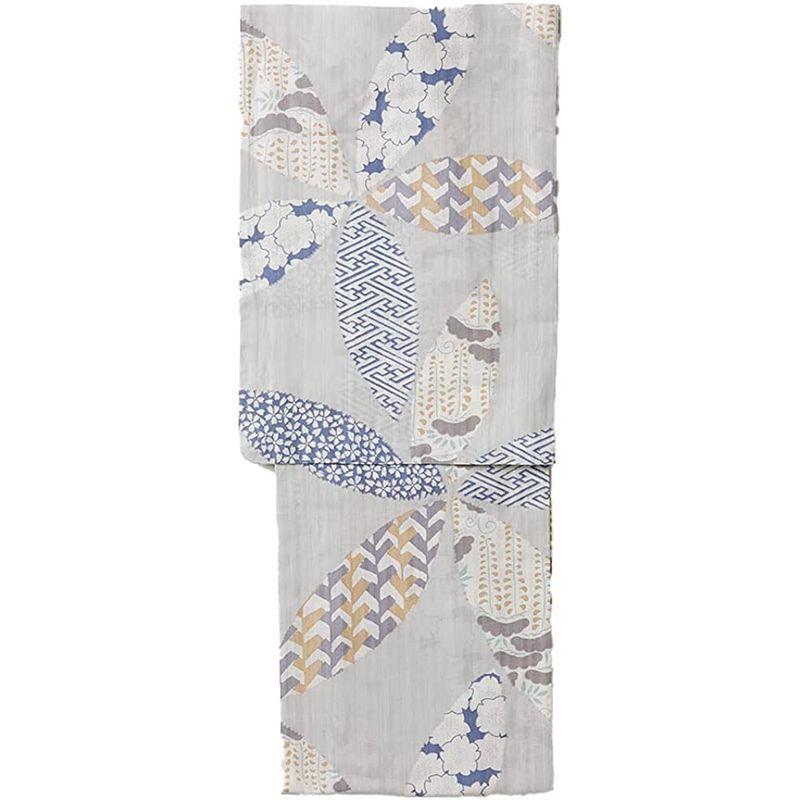 浴衣 レディース 単品 榛原 花取り千代紙 白群 亜麻色 HAIBARA(はいばら) (亜麻色) 亜麻色 レディース 単品 榛原 花取り千代紙 白群 HAIBARA はいばら サイズ