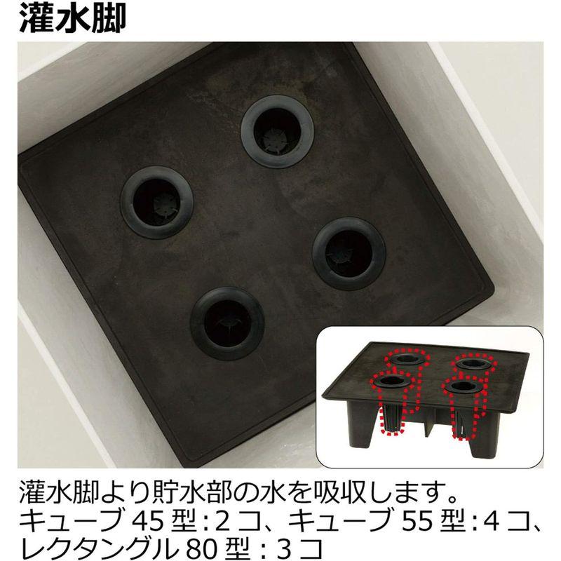 リッチェル 大型プランター 陶器風 ライトグレー 80×29.5×45cm ラヴィーレWS レクタングル 80型 底面給水機能付き 7090 鉢、プランター