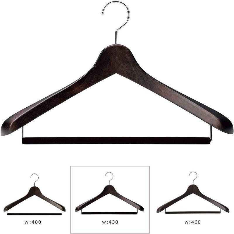中田ハンガー ナカタハンガー メンズスーツハンガー フェルトバー付き ブナ NAKATA HANGER SET-01/フェルトバー/木製メンズスーツハンガー/5
