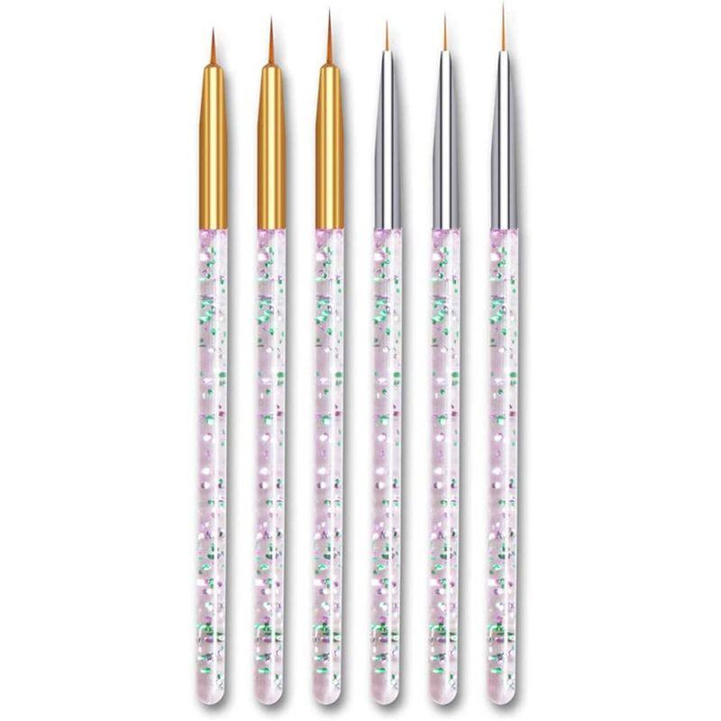 SALE/78%OFF】Kingsie ネイルアートペン 極細 6本セット ネイルブラシ ライン マニキュアツール ライナーブラシ ジェルネイル ネイル筆 アクリル ネイルケアスティック Kingsie ネールアートペン 3本セット ネイル筆 極細 ネイルアートライナーブラシ ネールブラシ 5mm 8mm 11mm ジェル ア