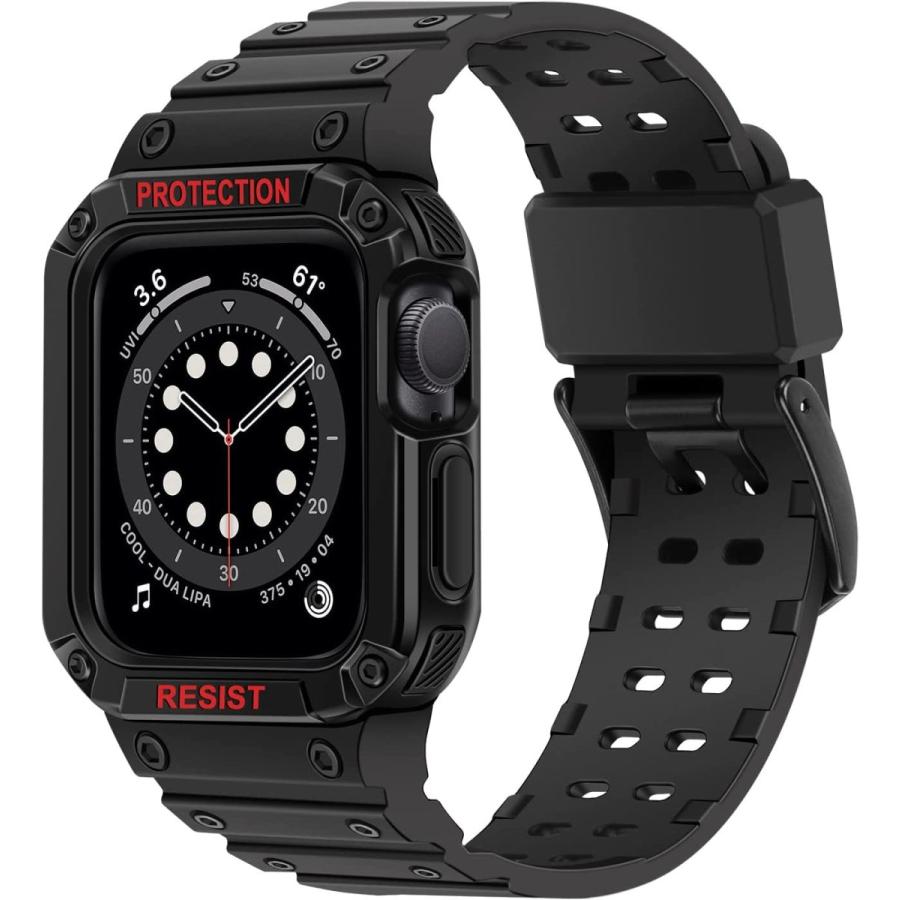 Tasikar スポーツアップルウォッチバンド コンパチブル Apple Watch バンド 45mm 44mm 42mm バンパーケース付き 男性女 W7hudcy10g 腕時計 アクセサリー Panamericanschool Pa Net