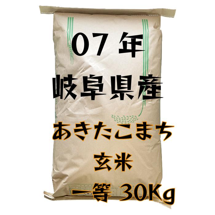 あきたこまち 【 玄米 】令和7年産_岐阜県産 1等 30kg 送料無料 