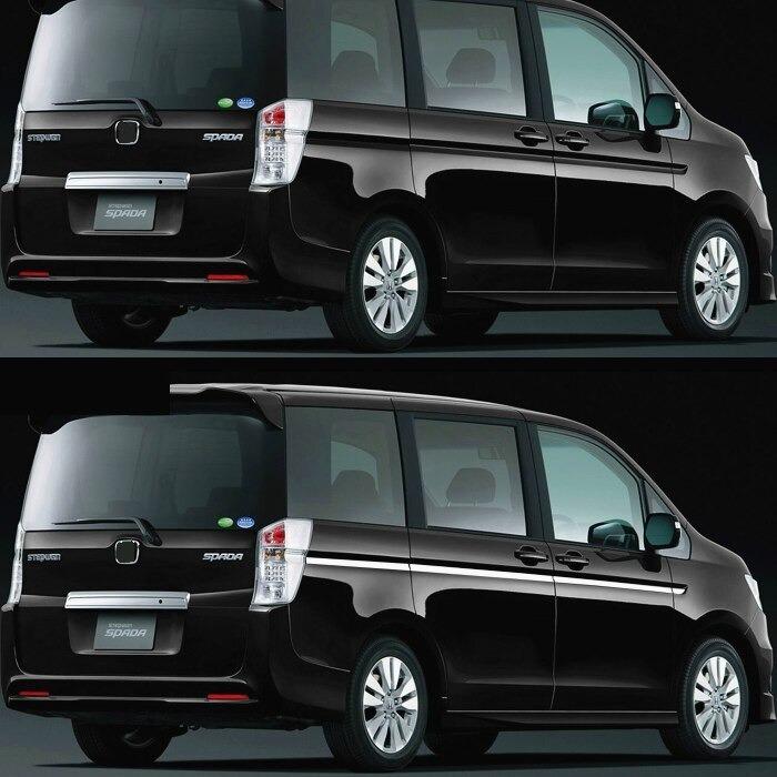 JY 8PCSSUS304ステンレススチールドアボディアッパートリムカバーカースタイリングアクセサリーホンダステップワゴンRK1 / 2/5/62010アップ。