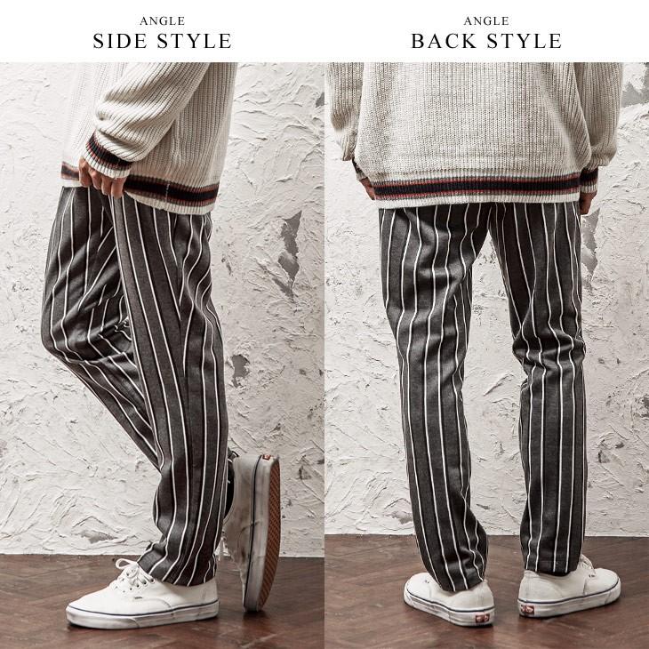 テーパードパンツ メンズ ストライプ パンツ ストライプ柄 ロングパンツ イージーパンツ ウエストゴム 秋服 秋 冬服 秋冬 Minority Yahoo 店 通販 Yahoo ショッピング