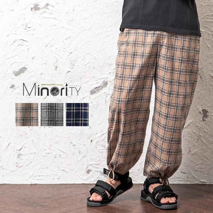 ワイドパンツ メンズ バルーンパンツ メンズ チェック パンツ ワイド パンツ ゆったり パンツ ワイドパンツ メンズ 秋服 秋 冬服 秋冬 Minority Yahoo 店 通販 Yahoo ショッピング