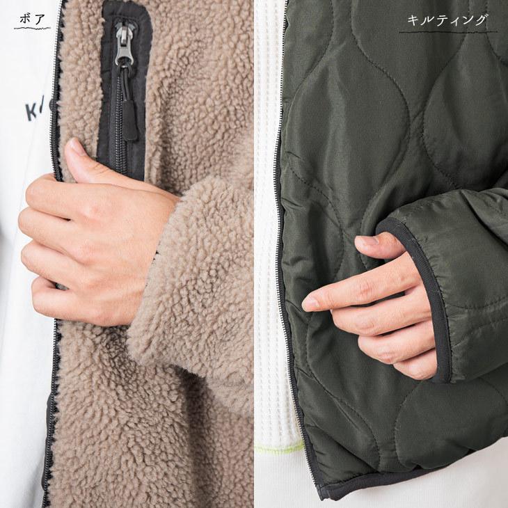 ボアブルゾン メンズ フリースジャケット メンズ ブルゾン メンズ 冬 アウター メンズ 大きいサイズ ビッグシルエット リバーシブルボアジャケット 冬 Minority Yahoo 店 通販 Yahoo ショッピング
