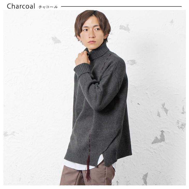 セーター メンズ ニット ニットセーター タートルネック アシンメトリー ビッグシルエット オーバーサイズ タートルニット 秋服 秋 Minority Yahoo 店 通販 Yahoo ショッピング