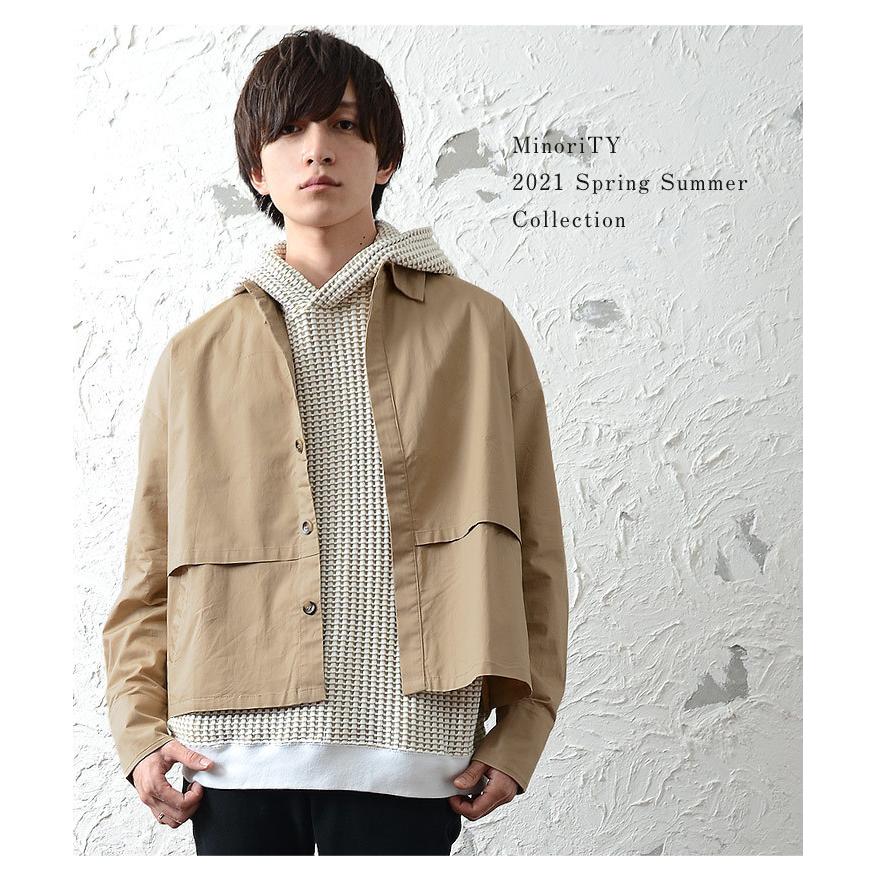 シャツジャケット メンズ トレンチシャツ ライトアウター メンズ ジャケット メンズ 春 ショート丈 アウター メンズ 春 春服 Minority Yahoo 店 通販 Yahoo ショッピング