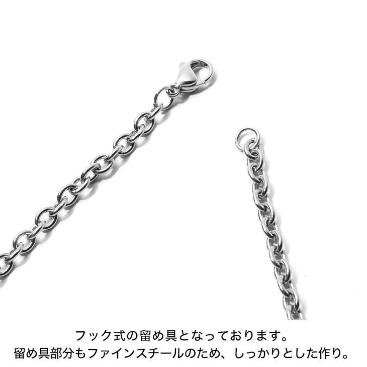 ネックレス メンズ チェーン シルバー 60cm 長め チェーンネックレス アクセサリー ステンレス シンプル ファインスチール ペア 秋｜minority92｜05