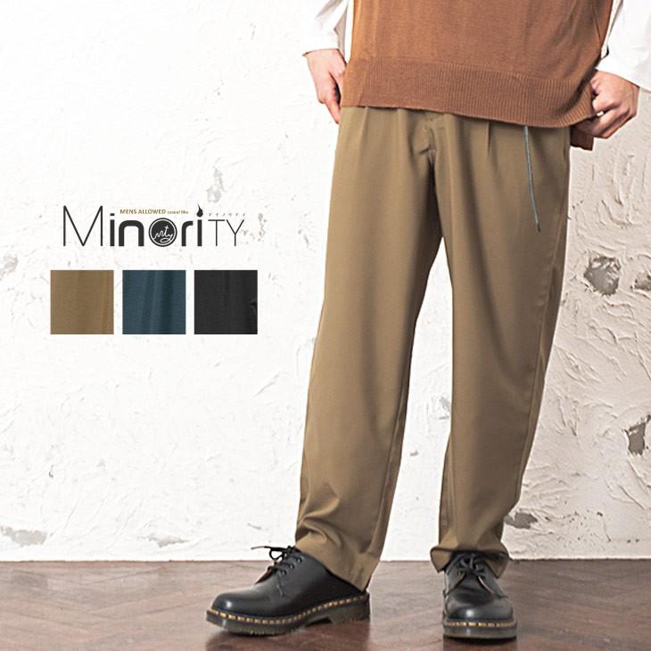 ワイドパンツ メンズ セミワイドパンツ スラックス 春夏 ロングパンツ ウエストゴム ゆったり セットアップ 秋服 秋 Minority Yahoo 店 通販 Yahoo ショッピング