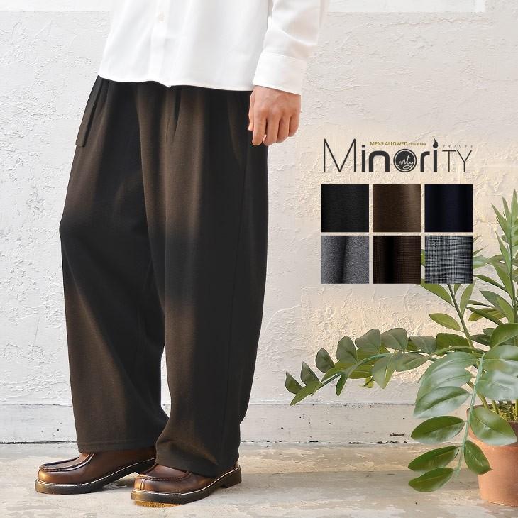ワイドパンツ メンズ 冬 イージーパンツ メンズ 冬 スウェットパンツ メンズ チェック チェック柄パンツ グレンチェック ゆったり パンツ ウエストゴム Minority Yahoo 店 通販 Yahoo ショッピング