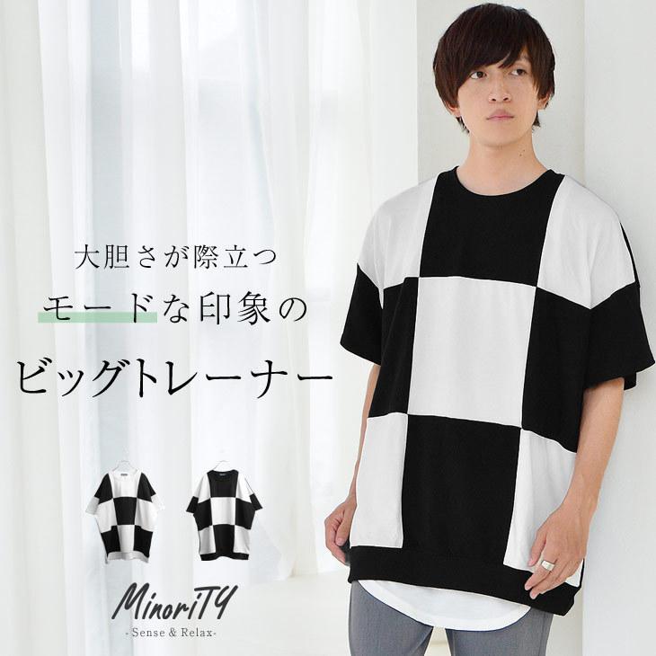 トレーナー メンズ ビッグtシャツ メンズ ビッグシルエットtシャツ オーバーサイズ スウェット 切り替え ゆるtシャツ 秋服 秋 冬服 秋冬 Minority Yahoo 店 通販 Yahoo ショッピング