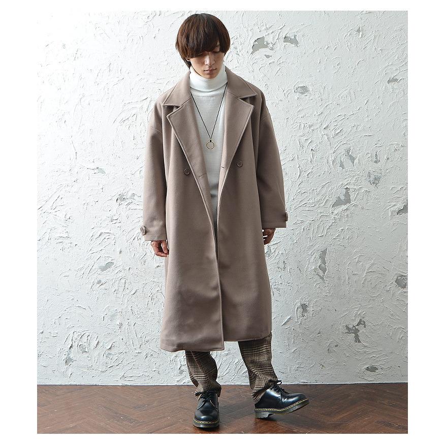 ロングコート メンズ 膝下 ゆったり コート メンズ 冬 テーラードコート ダブルボタン コート ウールライク ウールタッチ 秋服 秋 冬服 秋冬 Minority Yahoo 店 通販 Yahoo ショッピング