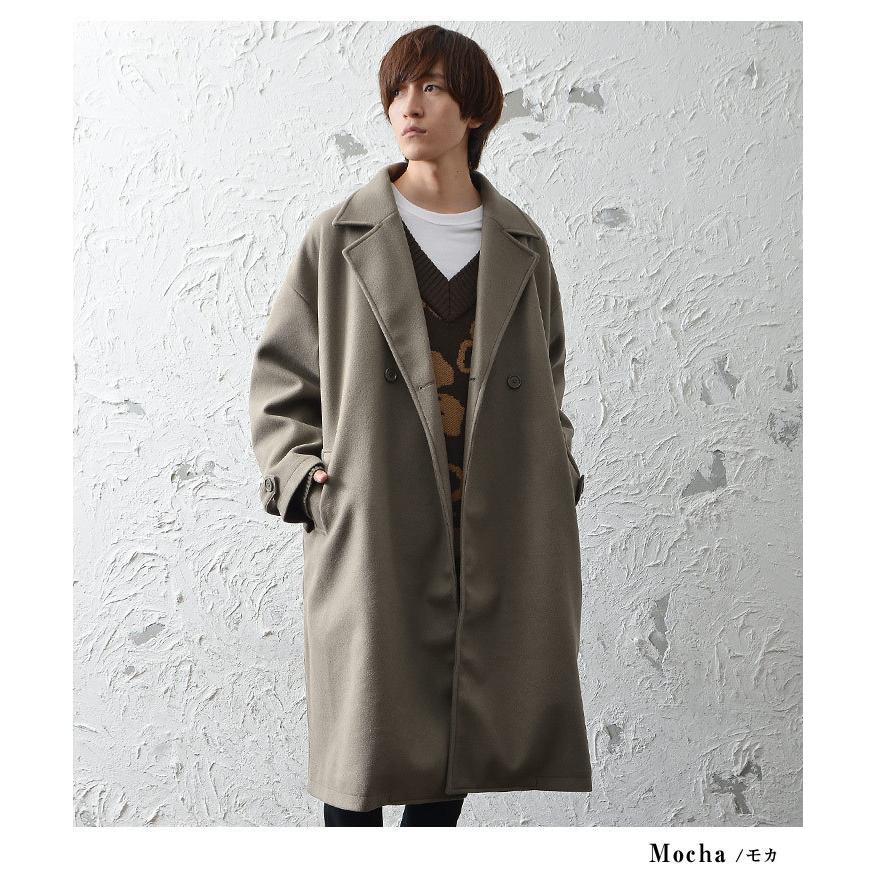 ロングコート メンズ 膝下 ゆったり コート メンズ 冬 テーラードコート ダブルボタン コート ウールライク ウールタッチ 秋服 秋 冬服 秋冬 Minority Yahoo 店 通販 Yahoo ショッピング