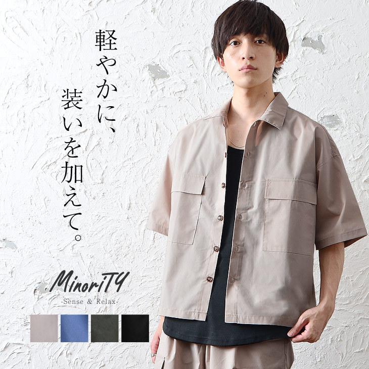 MinoriTY シャツジャケット メンズ シャツ 半袖 cpoシャツ : MinoriTY 