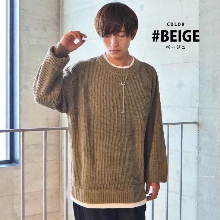 オーバーサイズ セーター メンズ 冬 オーバーサイズ ニットセーター メンズ ビッグシルエット ニット メンズ レイヤード風ニット 冬服 メンズ Minority Yahoo 店 通販 Yahoo ショッピング