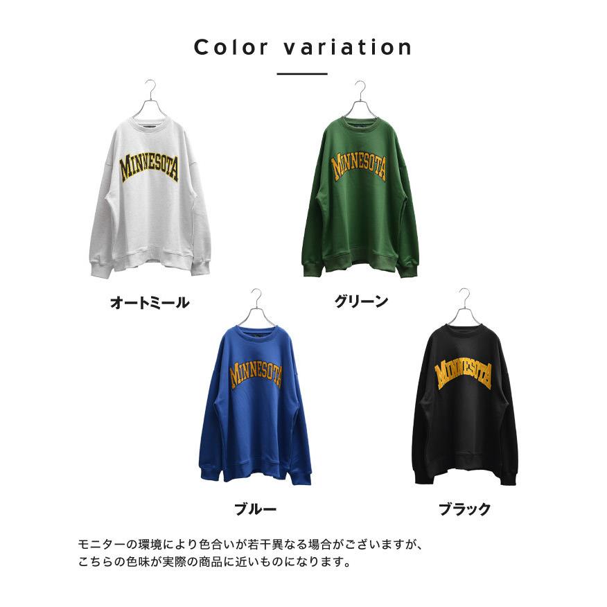 MinoriTY（マイノリティ） オーバーサイズ トレーナー メンズ カレッジ