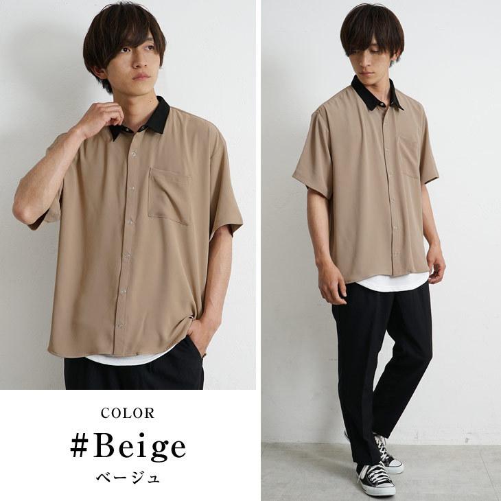 シャツ メンズ 半袖シャツ メンズ おしゃれ カジュアルシャツ メンズ 半袖 切り替えシャツ メンズ クレリックシャツ メンズ 白 黒 ベージュ 夏服 メンズ Minority Yahoo 店 通販 Yahoo ショッピング