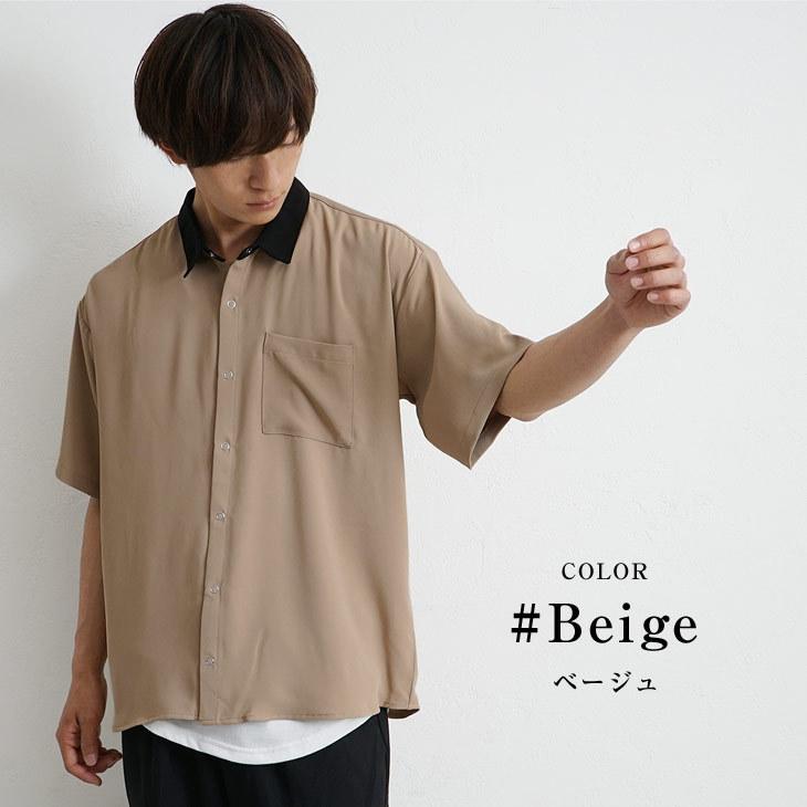 シャツ メンズ 半袖シャツ メンズ おしゃれ カジュアルシャツ メンズ 半袖 切り替えシャツ メンズ クレリックシャツ メンズ 白 黒 ベージュ 夏服 メンズ Minority Yahoo 店 通販 Yahoo ショッピング