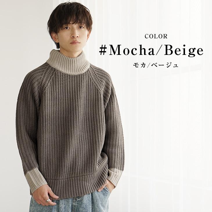 MinoriTY オーバーサイズ セーター メンズ 冬服 切り替え ニット 