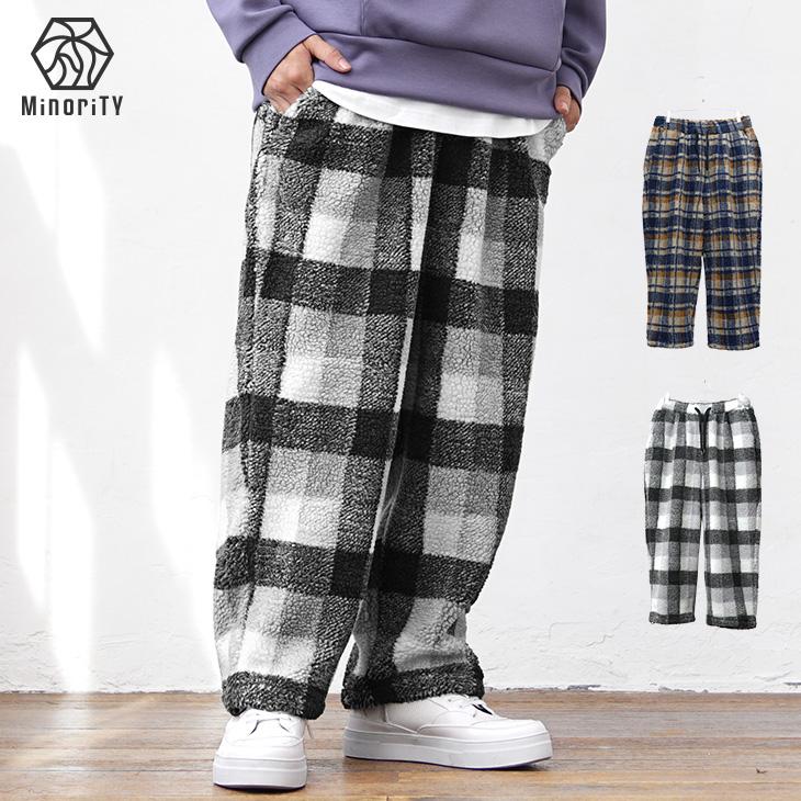 MinoriTY（マイノリティ） ワイドパンツ メンズ 冬 フリースパンツ