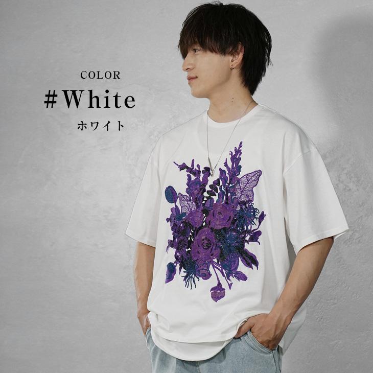 MinoriTY（マイノリティ） オーバーサイズ tシャツ メンズ 花柄 刺繍 t