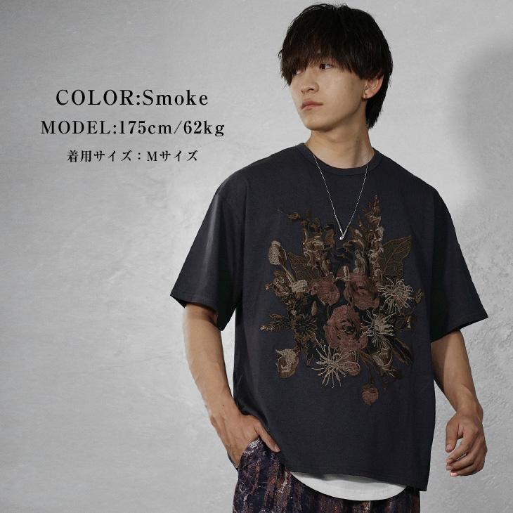 MinoriTY（マイノリティ） オーバーサイズ tシャツ メンズ 花柄 刺繍 t