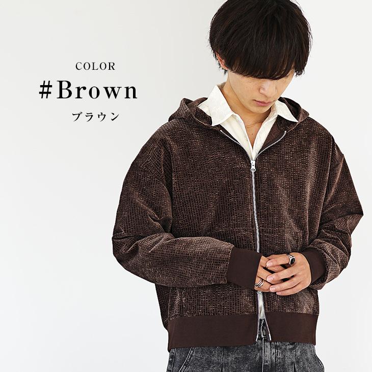PPFM コーデュロイフード付きパーカー M MinoriTY（マイノリティ） パーカー メンズ 厚手 ジップ ショート丈