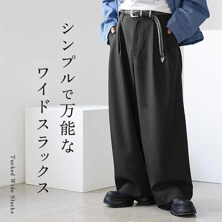 MinoriTY（マイノリティ） スラックス メンズ 大きいサイズ ワイド 黒