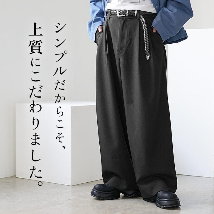MinoriTY（マイノリティ） スラックス メンズ 大きいサイズ ワイド 黒