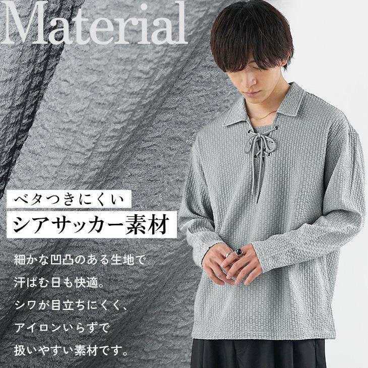 MinoriTY（マイノリティ） ポロシャツ メンズ 長袖 スキッパー ビッグ