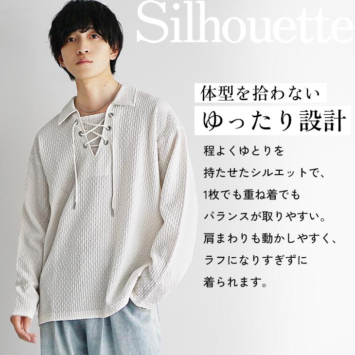 MinoriTY（マイノリティ） ポロシャツ メンズ 長袖 スキッパー ビッグ