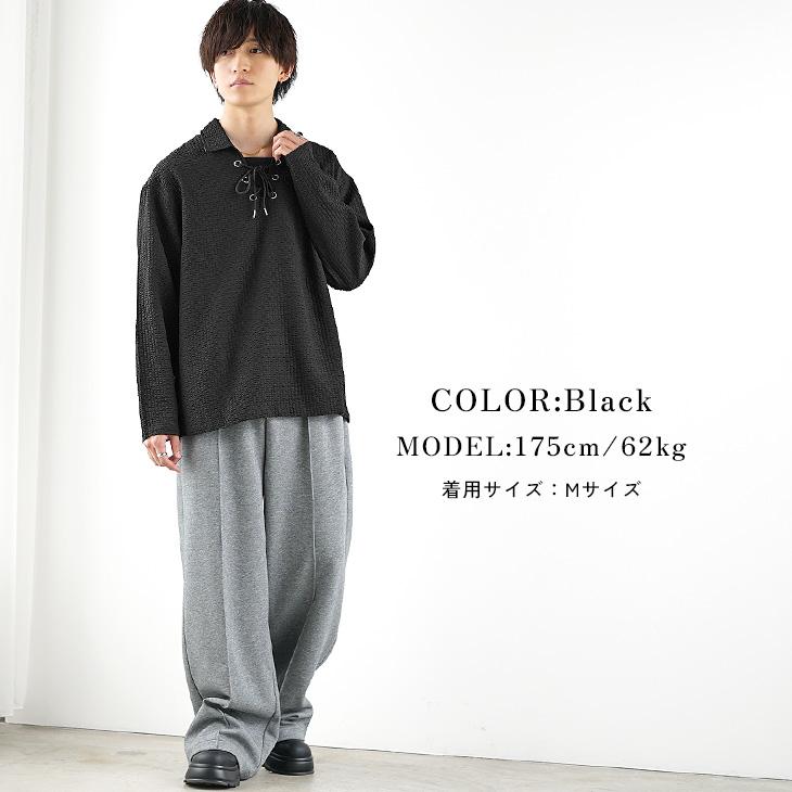 MinoriTY（マイノリティ） ポロシャツ メンズ 長袖 スキッパー ビッグ