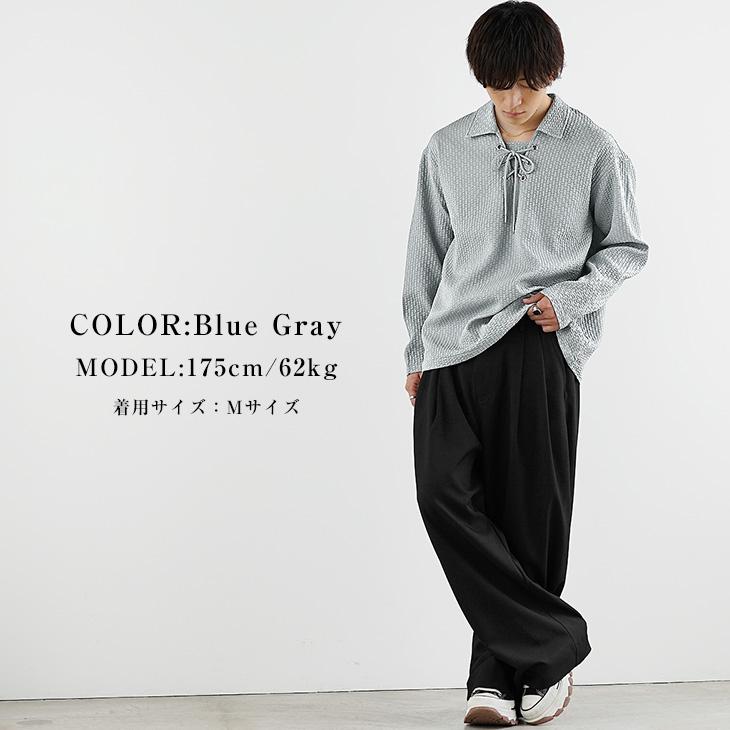 MinoriTY（マイノリティ） ポロシャツ メンズ 長袖 スキッパー Vネック