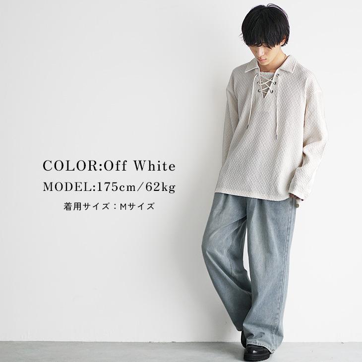 【Y2K】peoplestyle オーバーサイズロングポロシャツ サイズM MinoriTY（マイノリティ） ポロシャツ メンズ 長袖 スキッパー ビッグ
