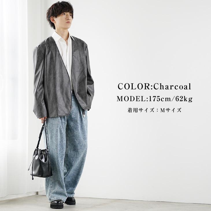 momot様 希少 NEIGHBORHOOD ノーカラー レザージャケットM 108 Editor's Eye NEIGHBORHOOD BW. Short Coverall Jacket & BW