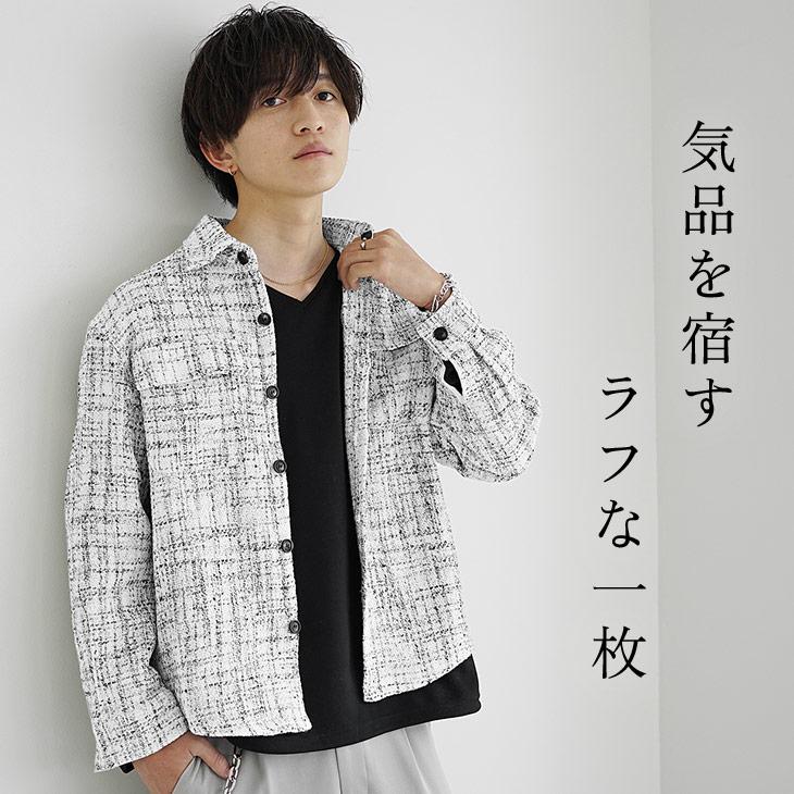 MinoriTY（マイノリティ） シャツ メンズ 長袖シャツ 長袖 ツイード