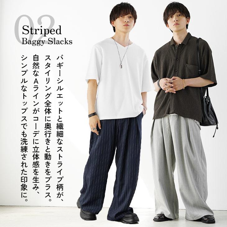 MinoriTY（マイノリティ） スラックス メンズ ワイド ストライプ