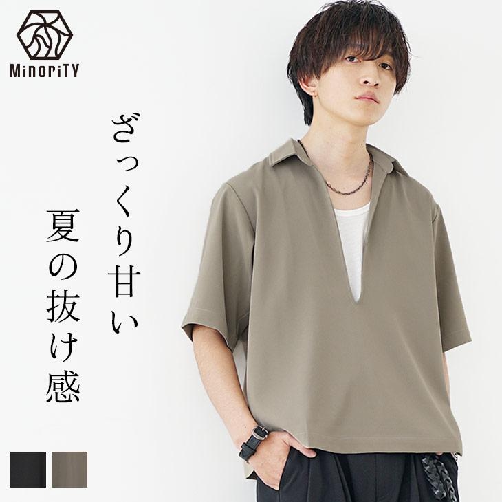 MinoriTY（マイノリティ） シャツ 半袖シャツ メンズ Vネック