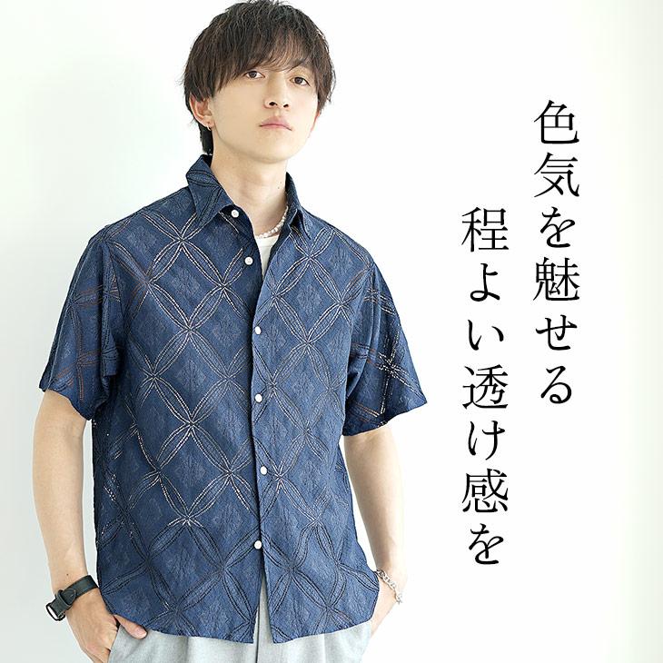 MinoriTY（マイノリティ） シャツ 半袖 メンズ レースシャツ 半袖