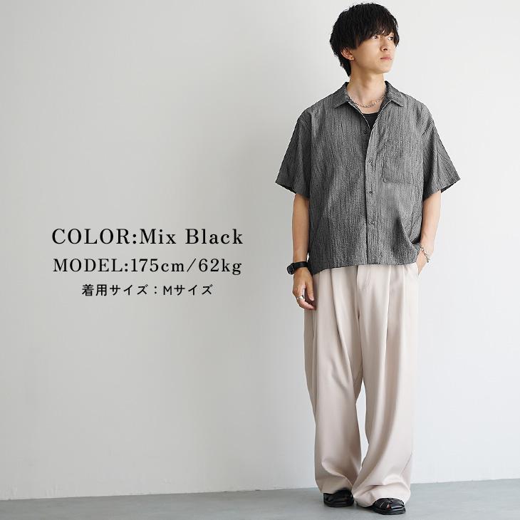 MinoriTY（マイノリティ） オーバーサイズ シャツ メンズ 半袖 リネン