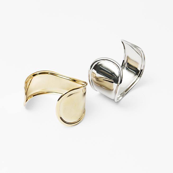 ゴールド バングル マルチカラー装飾 バイカラーバングル